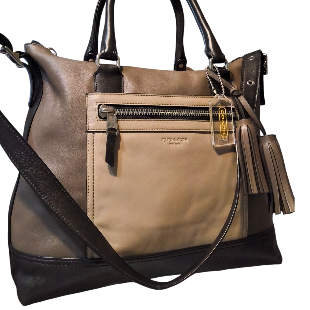 Coach Legacy Rory Colorblock Leather Satchel with Shoulder Strap - Picture 4 of 16